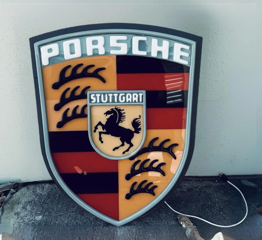 Porsche Neon Logo Sign